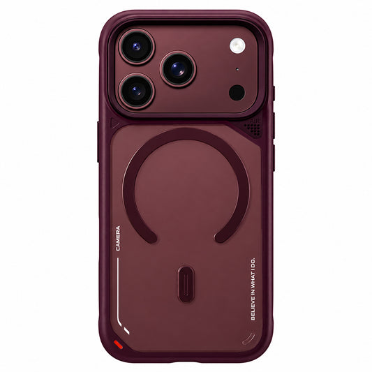 MagSafe maska za Apple iPhone 18 Pro Max / 17 Pro Max, Blueo, Heat Dissipation Stand, satenska bordo boja