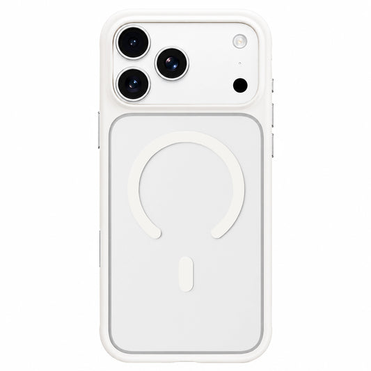 MagSafe maska za Apple iPhone 18 Pro Max / 17 Pro Max, Blueo, prijatna za kožu, protiv ispadanja, satenski bela
