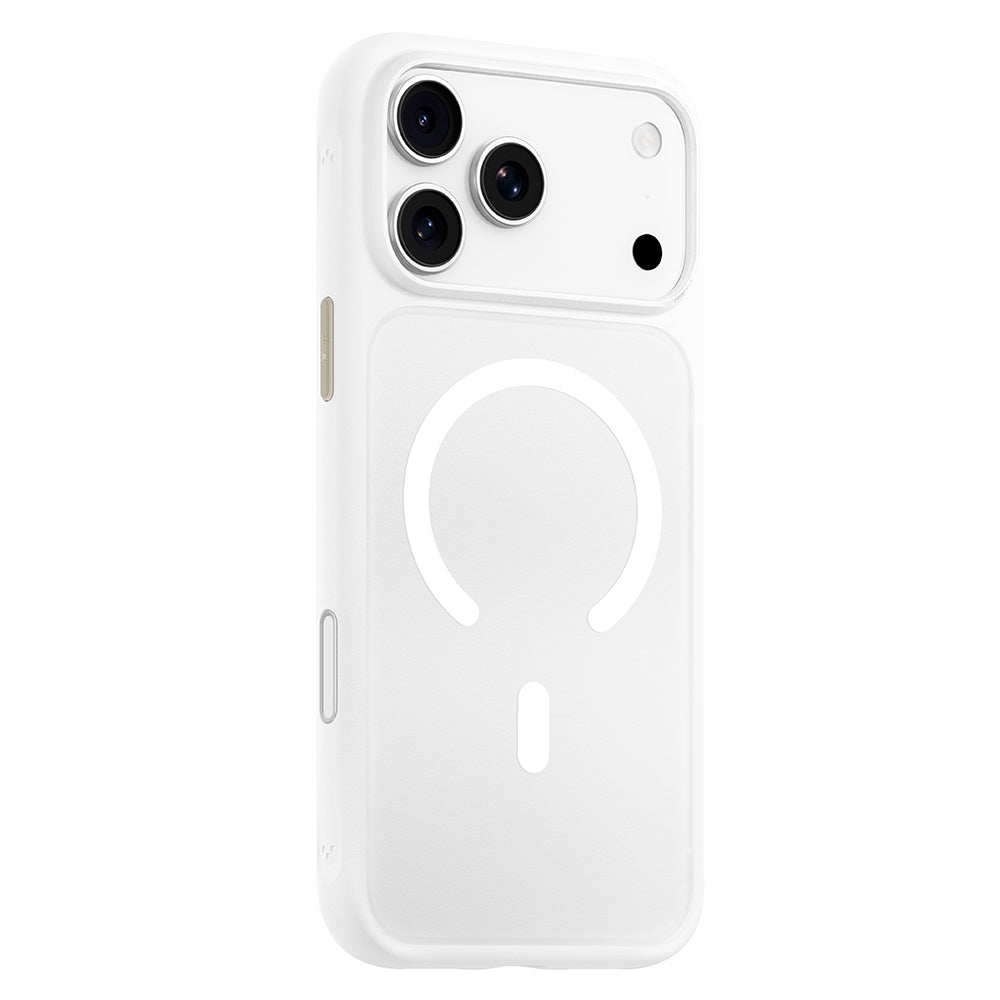 MagSafe maska za Apple iPhone 18 Pro Max / 17 Pro Max, Blueo, prijatna za kožu, protiv ispadanja, satenski bela