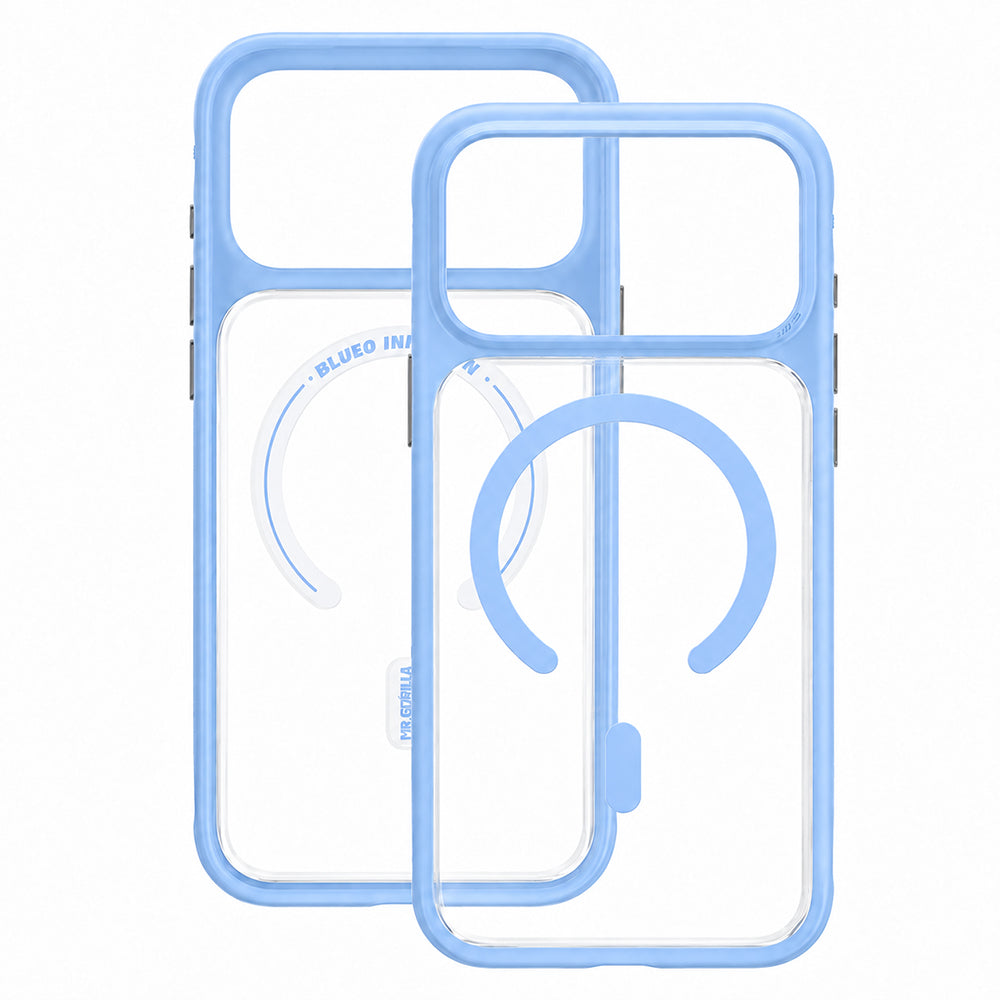 MagSafe maska za Apple iPhone 18 Pro Max / 17 Pro Max, Blueo, prijatna za kožu, otporna na padove, satenski plava