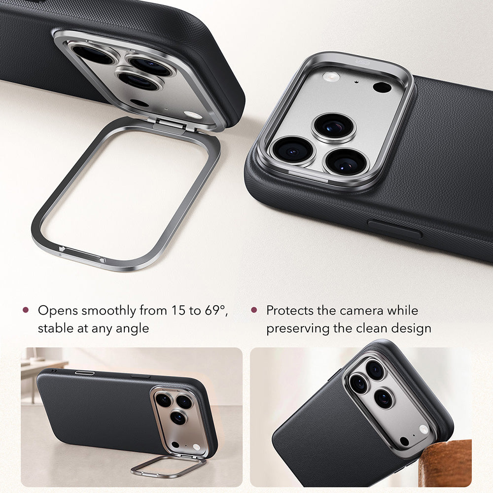 MagSafe futrola za Apple iPhone 18 Pro Max / 17 Pro Max, ESR, Atelier sa postoljem, Crna