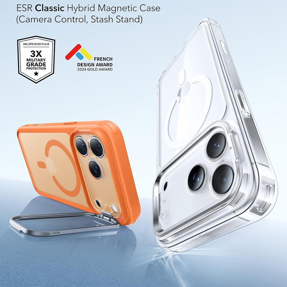 MagSafe futrola za Apple iPhone 18 Pro Max / 17 Pro Max, ESR, Classic Hybrid Kickstand, Satenska Narandžasta