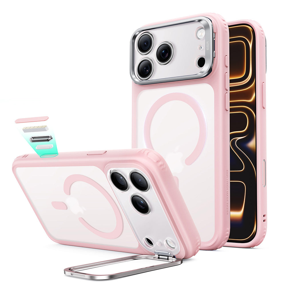 MagSafe futrola za Apple iPhone 18 Pro Max / 17 Pro Max, ESR, Classic Hybrid Kickstand, Satensko Roze