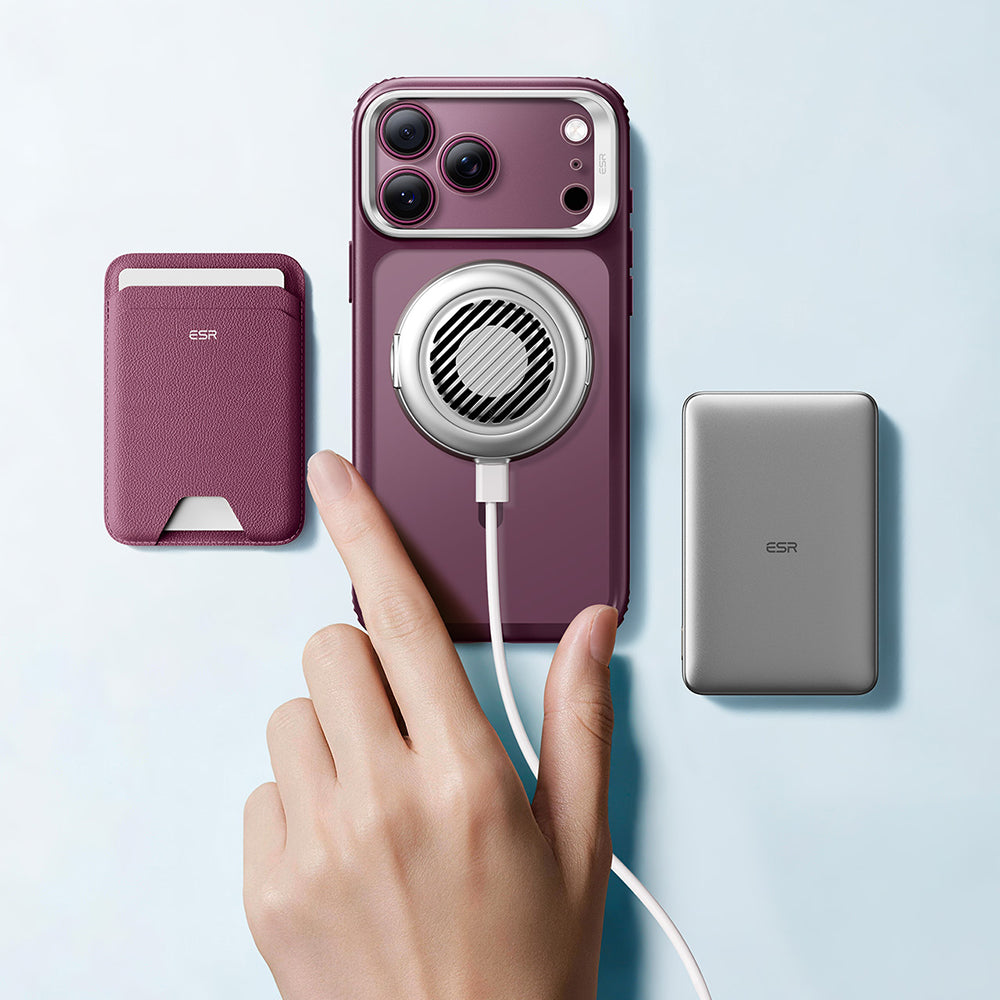 MagSafe futrola za Apple iPhone 18 Pro Max / 17 Pro Max, ESR, Classic Hybrid Kickstand, Tamno Saten Bordo