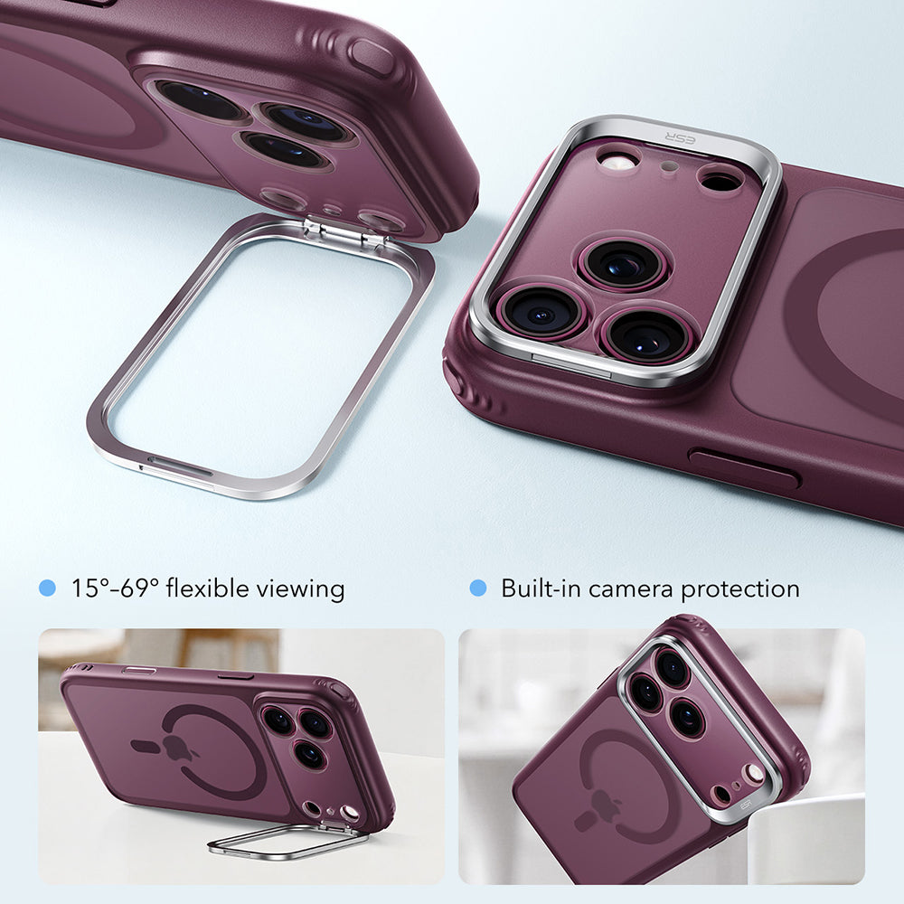 MagSafe futrola za Apple iPhone 18 Pro Max / 17 Pro Max, ESR, Classic Hybrid Kickstand, Tamno Saten Bordo