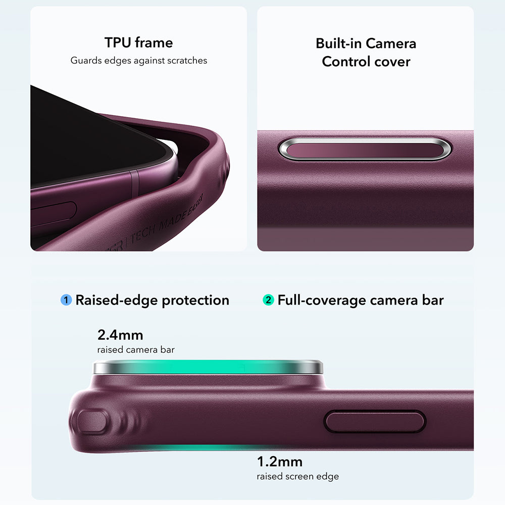 MagSafe futrola za Apple iPhone 18 Pro Max / 17 Pro Max, ESR, Classic Hybrid Kickstand, Tamno Saten Bordo