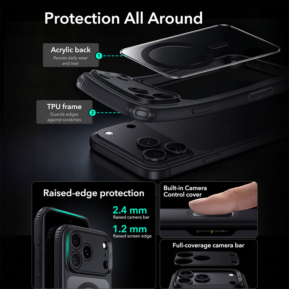 MagSafe futrola za Apple iPhone 18 Pro Max / 17 Pro Max, ESR, Classic Hybrid, Crna Providna