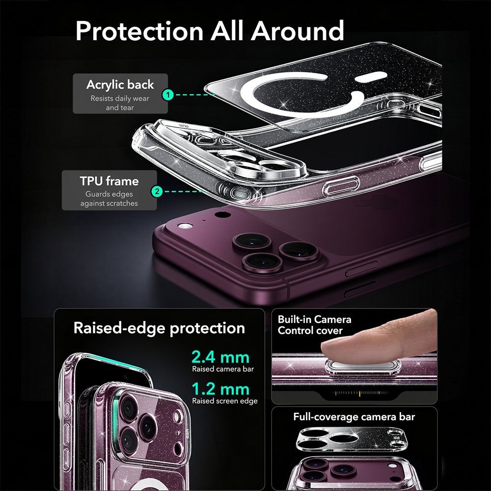 MagSafe futrola za Apple iPhone 18 Pro Max / 17 Pro Max, ESR, Classic Hybrid Shimmer, Providna