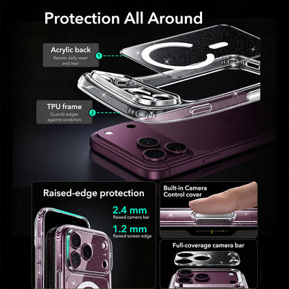 MagSafe futrola za Apple iPhone 18 Pro Max / 17 Pro Max, ESR, Classic Hybrid Shimmer, Providna