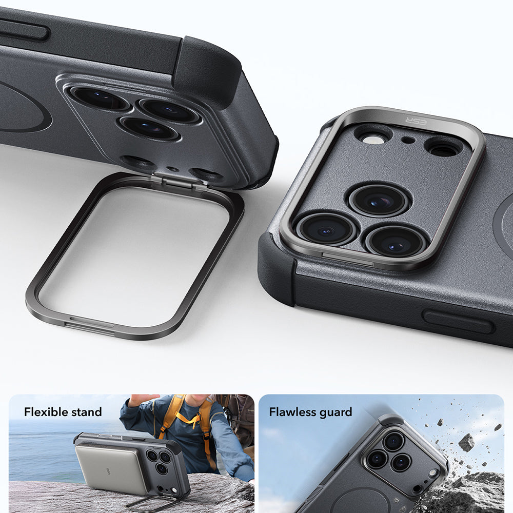 MagSafe futrola za Apple iPhone 18 Pro Max / 17 Pro Max, ESR, Cyber Armor Kickstand, Siva