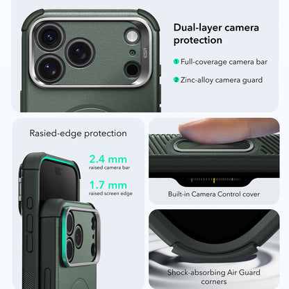 MagSafe futrola za Apple iPhone 18 Pro Max / 17 Pro Max, ESR, Cyber Armor Kickstand, Zelena