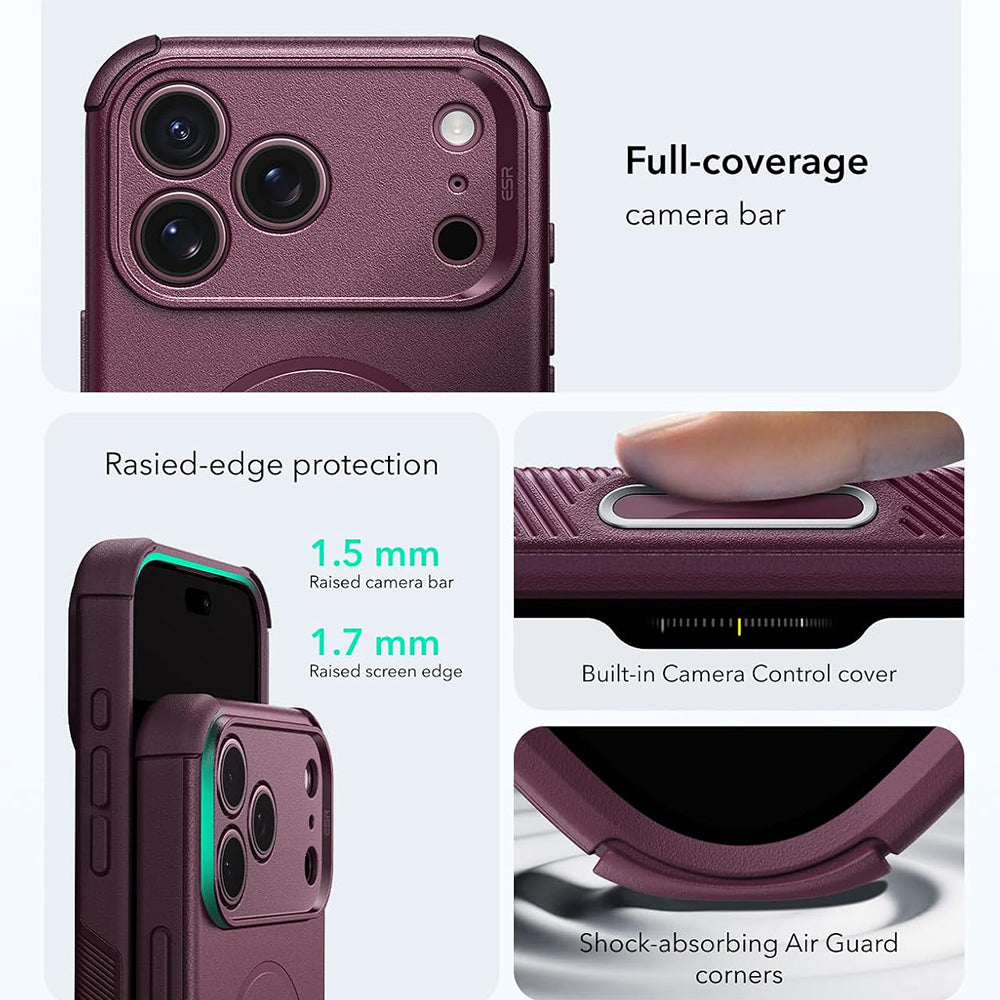 MagSafe futrola za Apple iPhone 18 Pro Max / 17 Pro Max, ESR, Cyber, Tamno Bordo Satenska