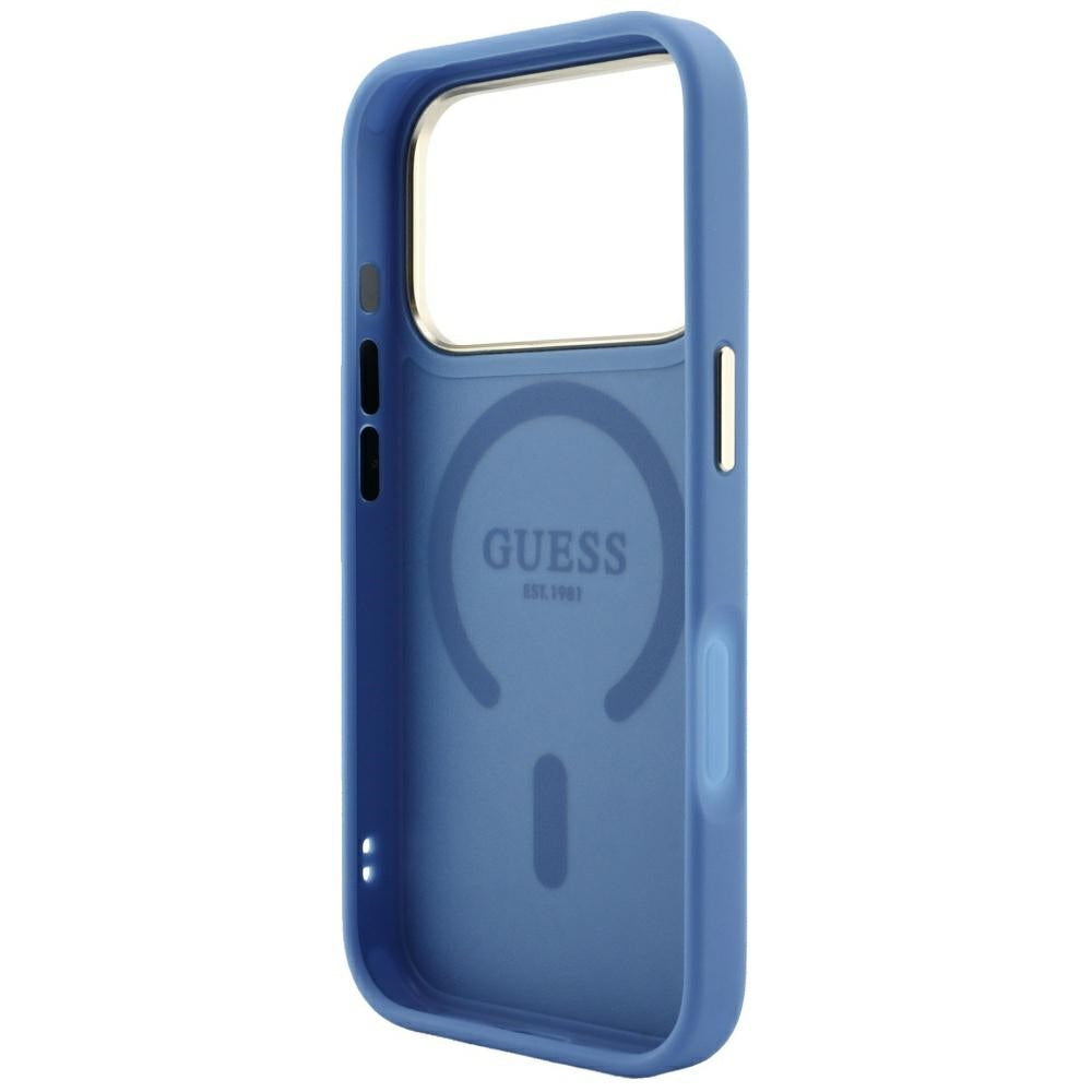 MagSafe futrola za Apple iPhone 18 Pro Max / 17 Pro Max, Guess, 4G Embossed Classic, Plava