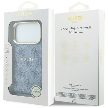 MagSafe futrola za Apple iPhone 18 Pro Max / 17 Pro Max, Guess, 4G Embossed Classic, Plava