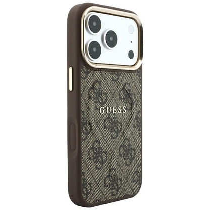 MagSafe futrola za Apple iPhone 18 Pro Max / 17 Pro Max, Guess, 4G Embossed Classic, Braon
