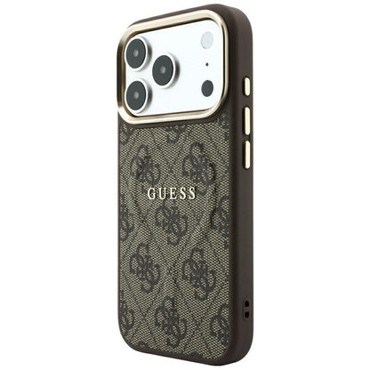 MagSafe futrola za Apple iPhone 18 Pro Max / 17 Pro Max, Guess, 4G Embossed Classic, Braon