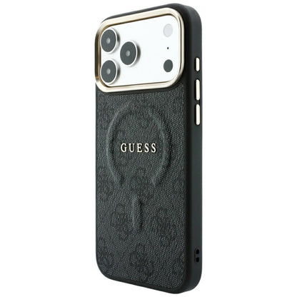 MagSafe futrola za Apple iPhone 18 Pro Max / 17 Pro Max, Guess, 4G Embossed Classic, Crna
