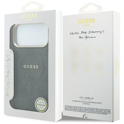 MagSafe futrola za Apple iPhone 18 Pro Max / 17 Pro Max, Guess, 4G Embossed Classic, Crna