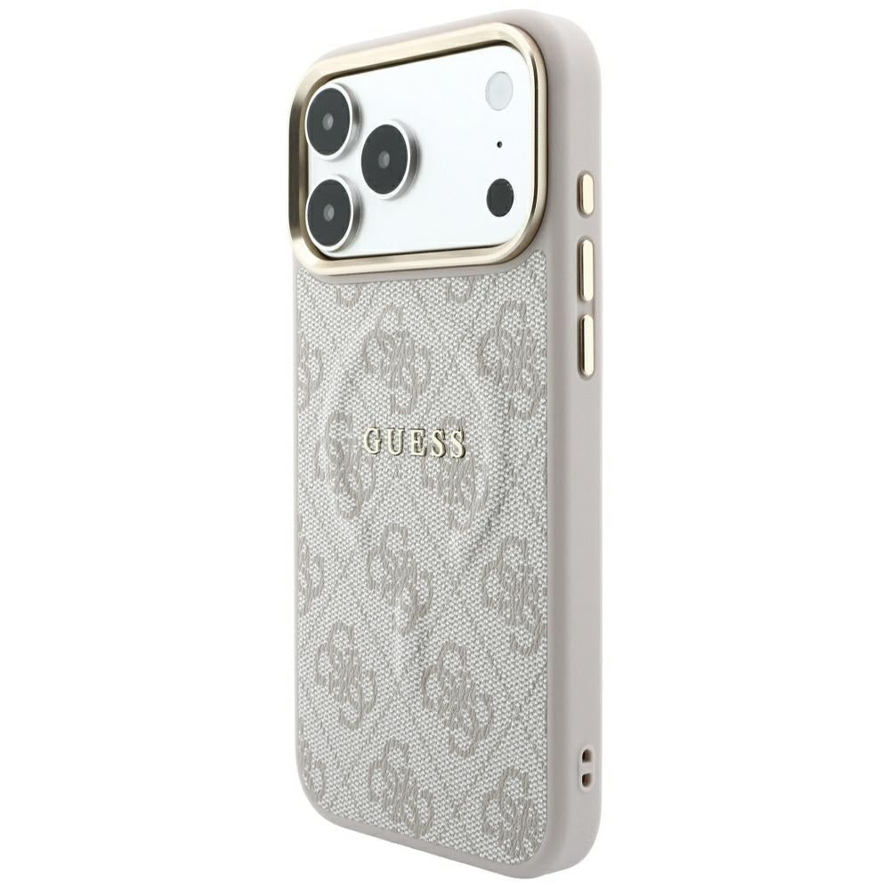 MagSafe futrola za Apple iPhone 18 Pro Max / 17 Pro Max, Guess, 4G Embossed Classic, Roze