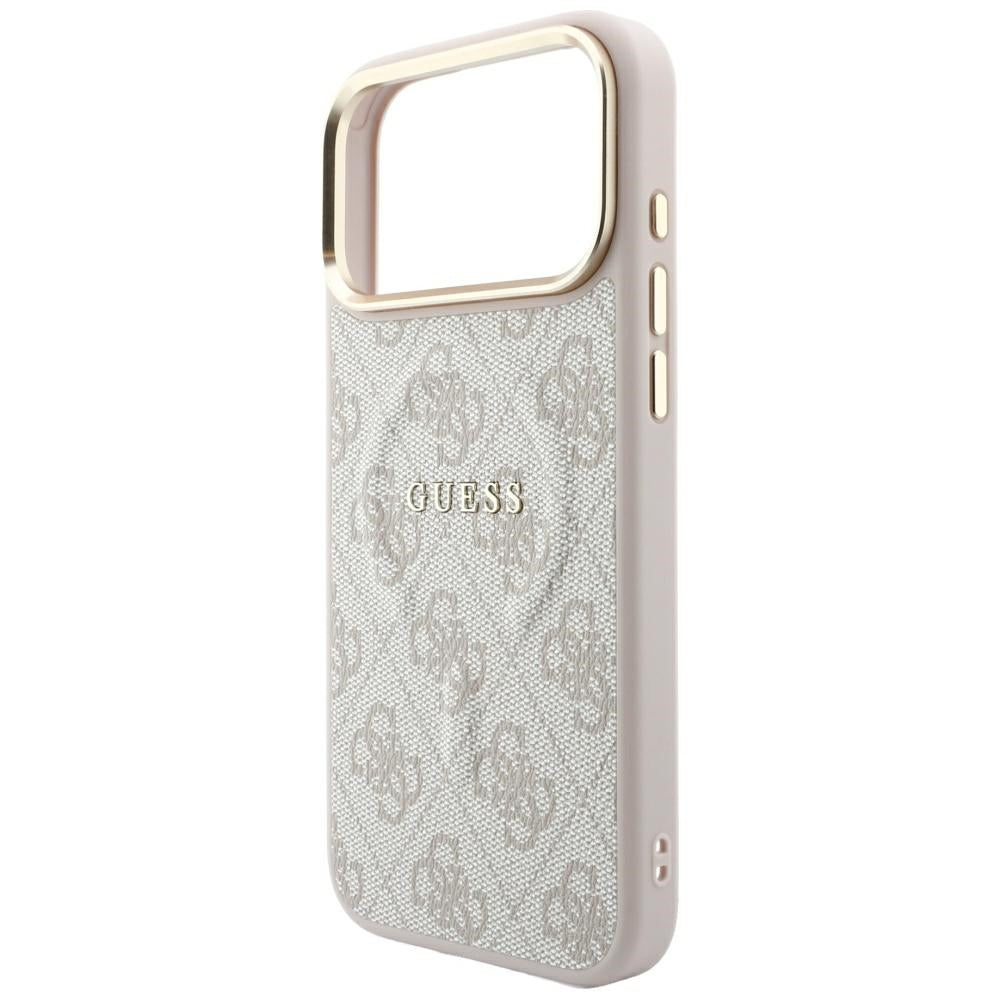 MagSafe futrola za Apple iPhone 18 Pro Max / 17 Pro Max, Guess, 4G Embossed Classic, Roze