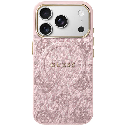 MagSafe futrola za Apple iPhone 18 Pro Max / 17 Pro Max, Guess, 4G Embossed Ring Classic Logo, Roze