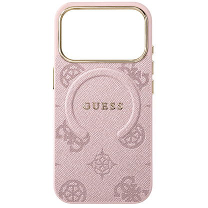 MagSafe futrola za Apple iPhone 18 Pro Max / 17 Pro Max, Guess, 4G Embossed Ring Classic Logo, Roze
