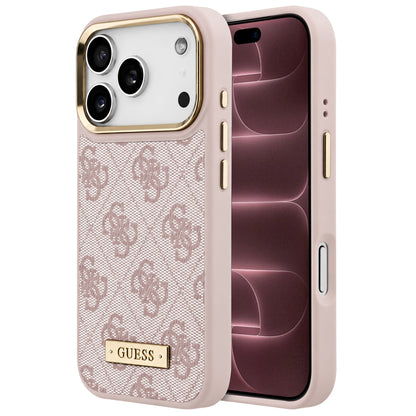 MagSafe maska za Apple iPhone 18 Pro Max / 17 Pro Max, Guess, 4G Logo Plate, roze