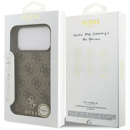 MagSafe futrola za Apple iPhone 18 Pro Max / 17 Pro Max, Guess, 4G Small and Classic, Braon