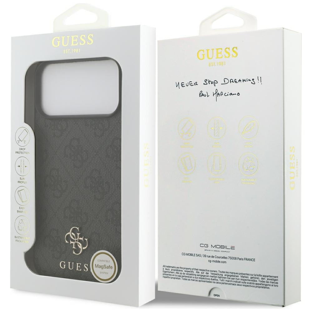 MagSafe futrola za Apple iPhone 18 Pro Max / 17 Pro Max, Guess, 4G Small and Classic, Crna