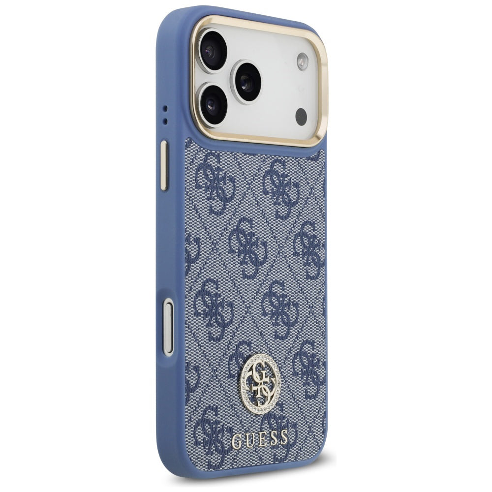 MagSafe maska za Apple iPhone 18 Pro Max / 17 Pro Max, Guess, 4G Strass Logo, plava
