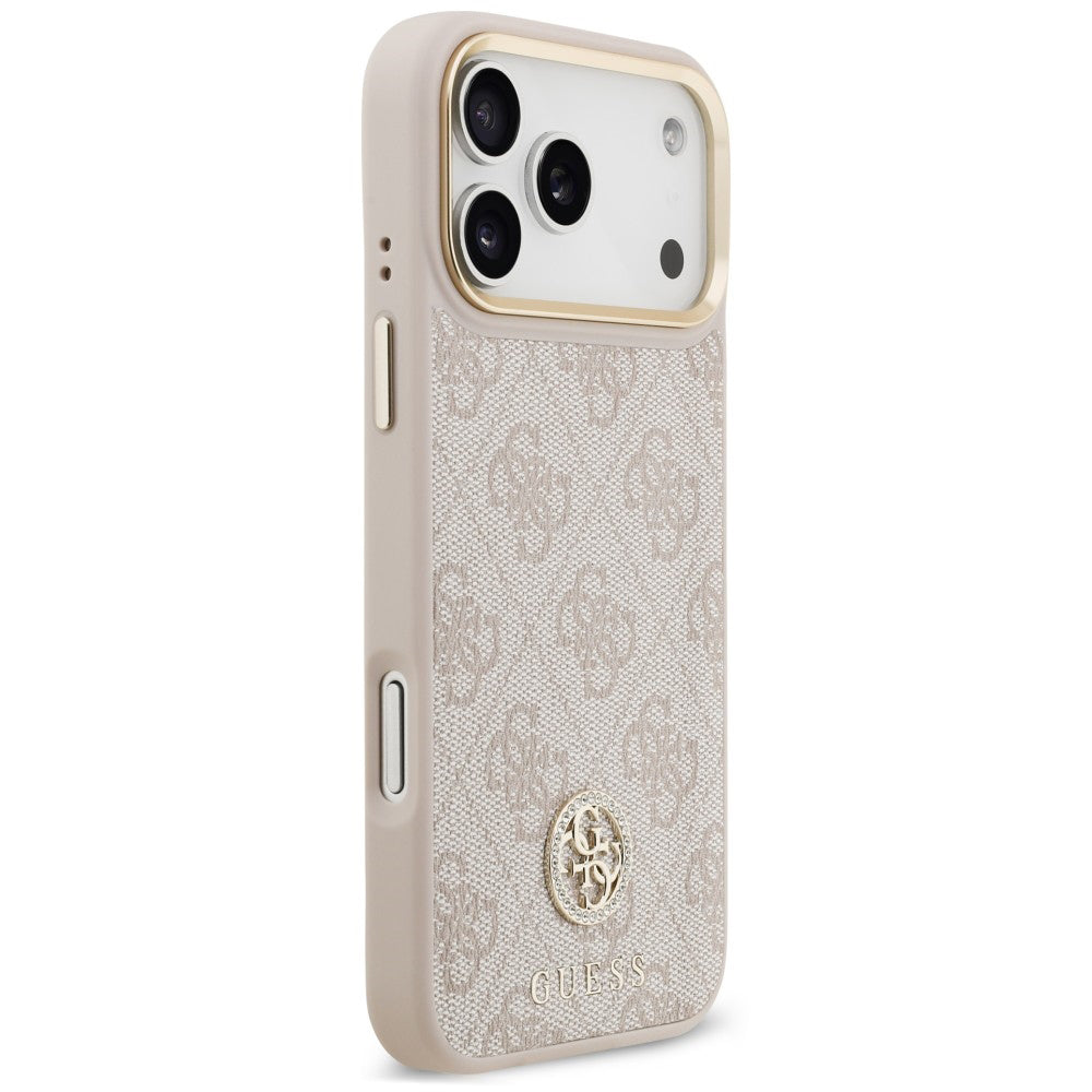 MagSafe maska za Apple iPhone 18 Pro Max / 17 Pro Max, Guess, 4G Strass Logo, roze