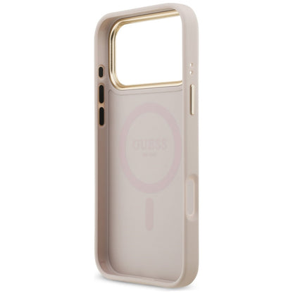 MagSafe maska za Apple iPhone 18 Pro Max / 17 Pro Max, Guess, 4G Strass Logo, roze