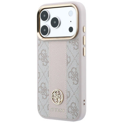 MagSafe futrola za Apple iPhone 18 Pro Max / 17 Pro Max, Guess, 4G Stripe Round Classic Logo, Roze