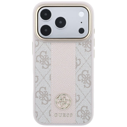 MagSafe futrola za Apple iPhone 18 Pro Max / 17 Pro Max, Guess, 4G Stripe Round Classic Logo, Roze