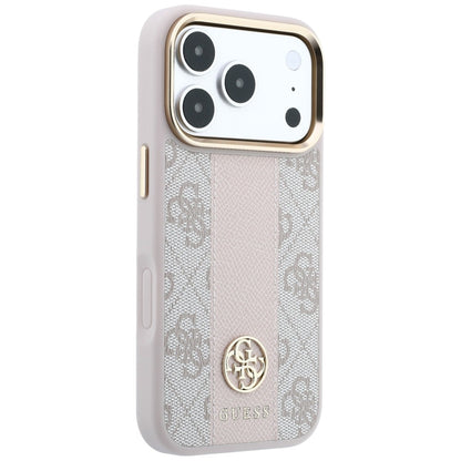 MagSafe futrola za Apple iPhone 18 Pro Max / 17 Pro Max, Guess, 4G Stripe Round Classic Logo, Roze