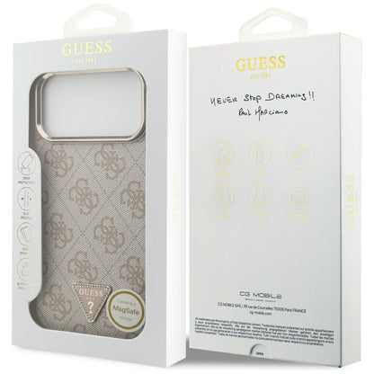 MagSafe futrola za Apple iPhone 18 Pro Max / 17 Pro Max, Guess, 4G Triangle Logo, Roze