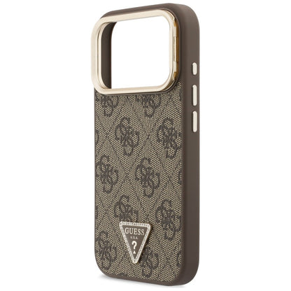 MagSafe maska za Apple iPhone 18 Pro Max / 17 Pro Max, Guess, 4G Triangle Logo & Stand Camera, braon