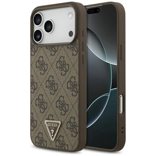 MagSafe futrola za Apple iPhone 18 Pro Max / 17 Pro Max, Guess, 4G Triangle Strass, Braon