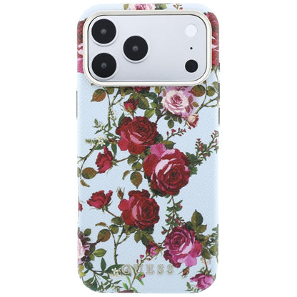 MagSafe maska za Apple iPhone 18 Pro Max / 17 Pro Max, Guess, Blossom Roses Print, plava