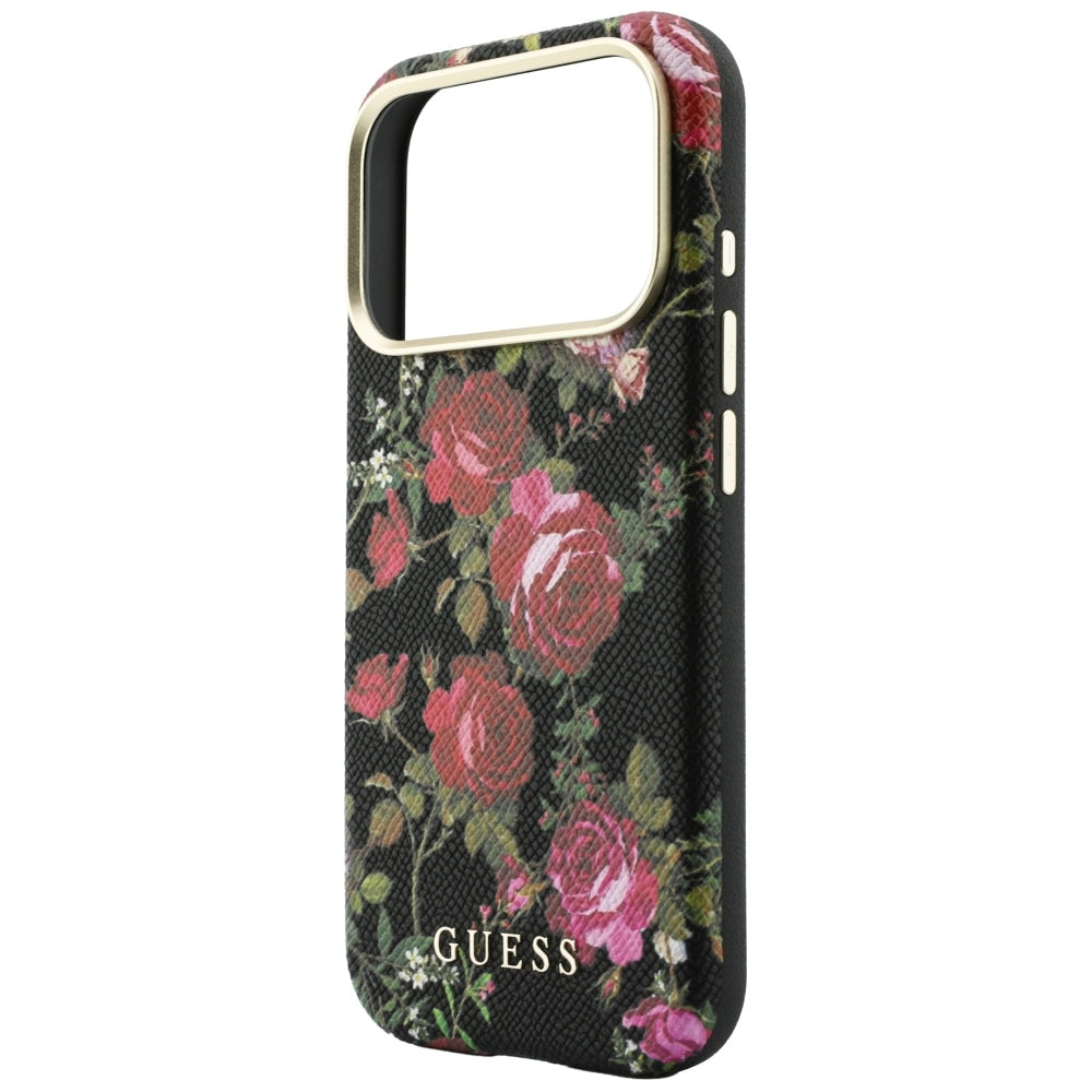 MagSafe maska za Apple iPhone 18 Pro Max / 17 Pro Max, Guess, Blossom Roses Print, crna