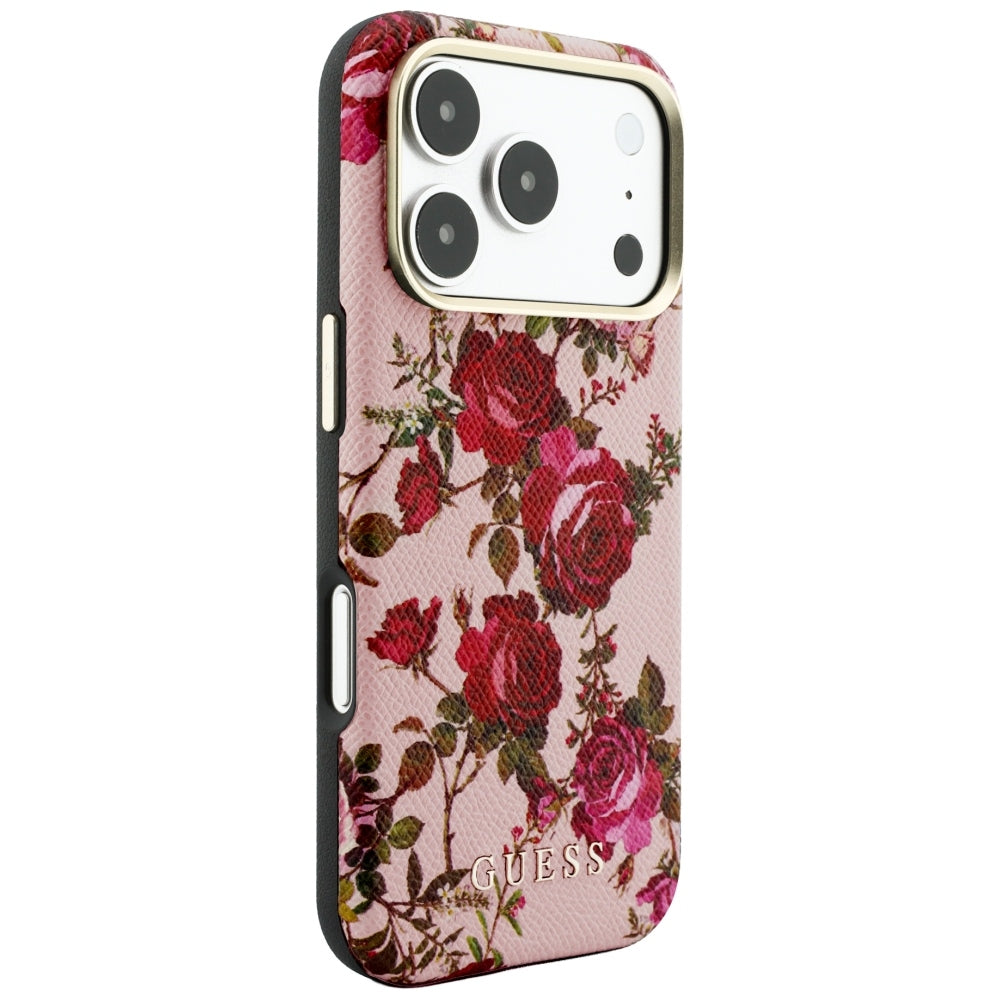 MagSafe maska za Apple iPhone 18 Pro Max / 17 Pro Max, Guess, Blossom Roses Print, roze