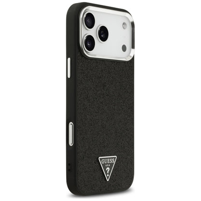 MagSafe futrola za Apple iPhone 18 Pro Max / 17 Pro Max, Guess, Glitter Triangle Logo, Crna