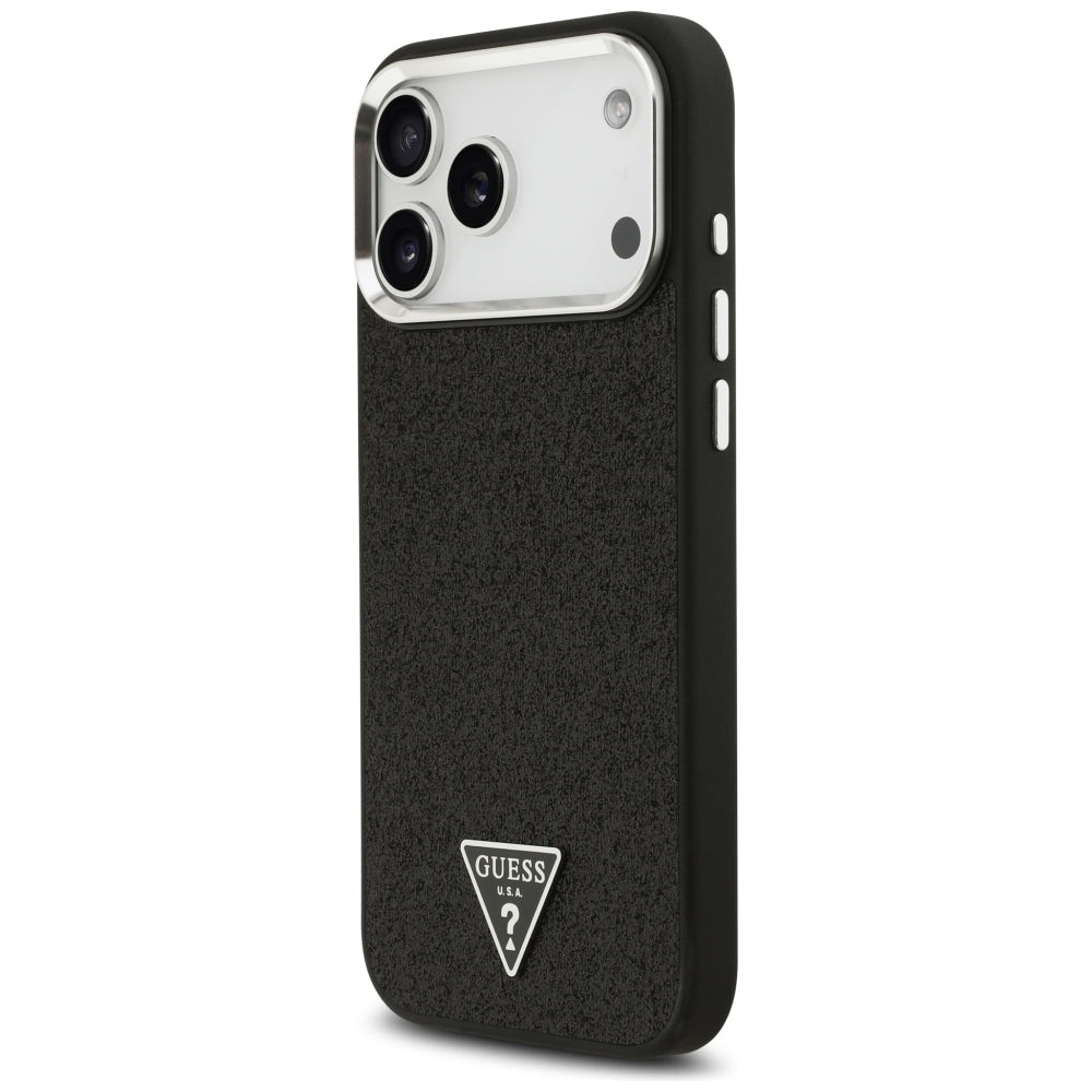 MagSafe futrola za Apple iPhone 18 Pro Max / 17 Pro Max, Guess, Glitter Triangle Logo, Crna