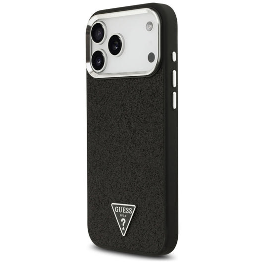 MagSafe futrola za Apple iPhone 18 Pro Max / 17 Pro Max, Guess, Glitter Triangle Logo, Crna
