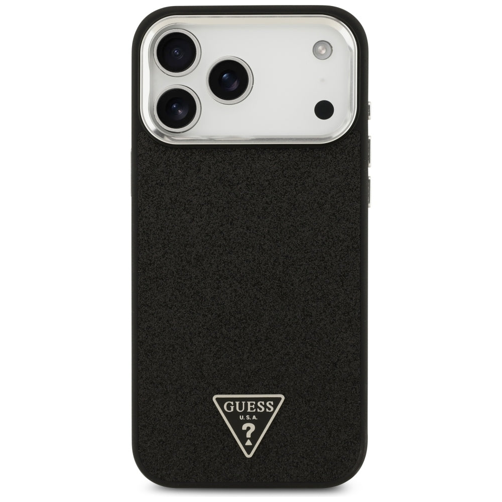 MagSafe futrola za Apple iPhone 18 Pro Max / 17 Pro Max, Guess, Glitter Triangle Logo, Crna