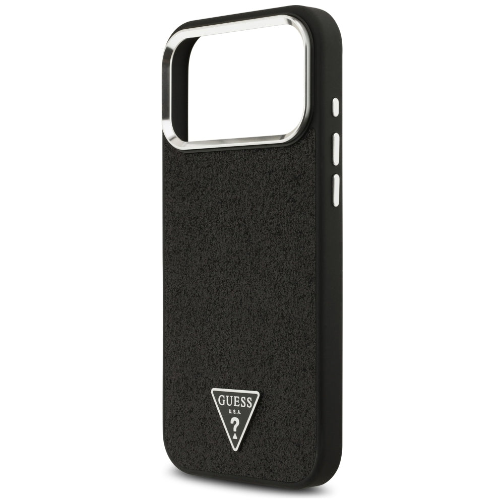 MagSafe futrola za Apple iPhone 18 Pro Max / 17 Pro Max, Guess, Glitter Triangle Logo, Crna