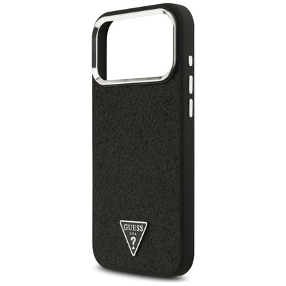 MagSafe futrola za Apple iPhone 18 Pro Max / 17 Pro Max, Guess, Glitter Triangle Logo, Crna