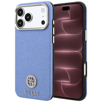 MagSafe futrola za Apple iPhone 18 Pro Max / 17 Pro Max, Guess, Grained Round Strass Logo, Plava
