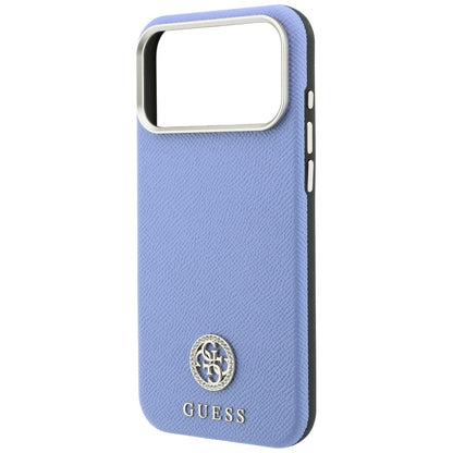 MagSafe futrola za Apple iPhone 18 Pro Max / 17 Pro Max, Guess, Grained Round Strass Logo, Plava