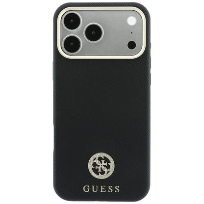 MagSafe futrola za Apple iPhone 18 Pro Max / 17 Pro Max, Guess, Grained Round Strass Logo, Crna